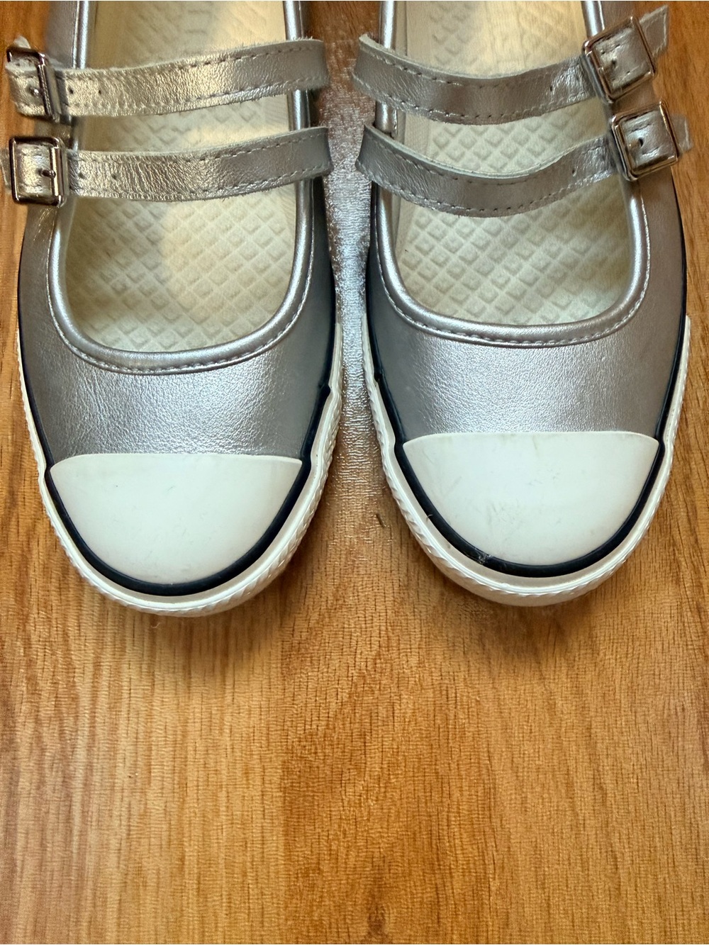 Converse Chuck Taylor All Star Metallic Silver Dainty Mary Janes - Picture 2 of 10